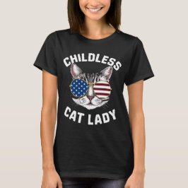 Kinderlose Katze Lady Kamala Harris 2024 T-Shirt