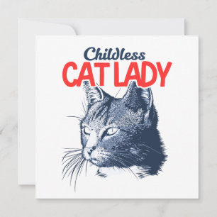 Kinderlose Katze Lady Karte