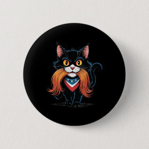 Kinderlose Katze-Lady mit Trump-Haar-Abstimmung Ka Button