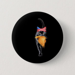 Kinderlose Katze-Lady mit Trump-Haar-Abstimmung Ka Button