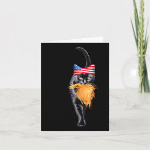 Kinderlose Katze-Lady mit Trump-Haar-Abstimmung Ka Karte