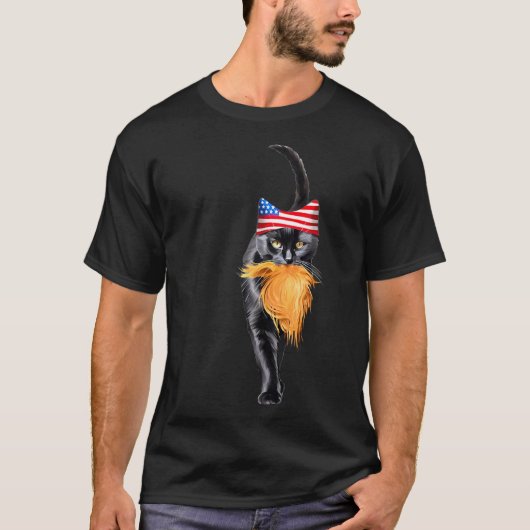Kinderlose Katze-Lady mit Trump-Haar-Abstimmung Ka T-Shirt (Vorderseite)