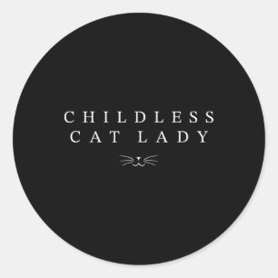 Kinderlose Katze Lady Niedlich Cat Face 2024 Child Runder Aufkleber
