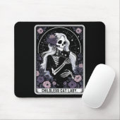 Kinderlose Katze Lady Niedlich Gothic Skeleton Tar Mousepad (Mit Mouse)