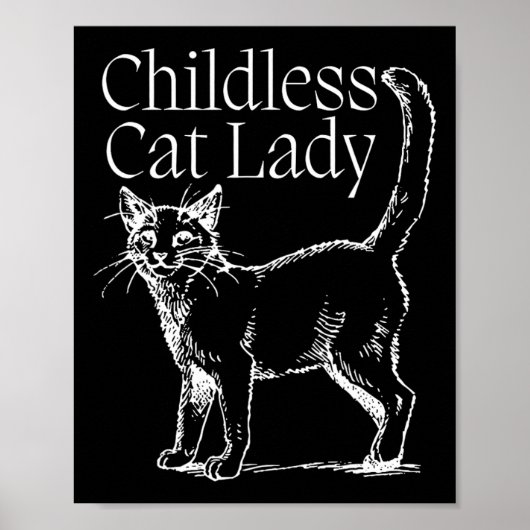 Kinderlose Katze Lady Poster (Vorne)