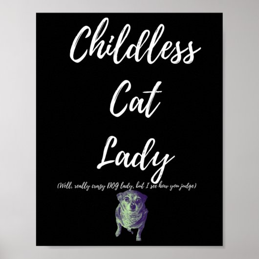 Kinderlose Katze Lady Poster (Vorne)