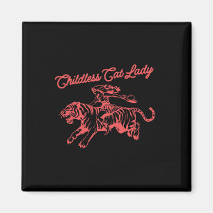 Kinderlose Katze Lady Retro Cowboy Girl Magnet