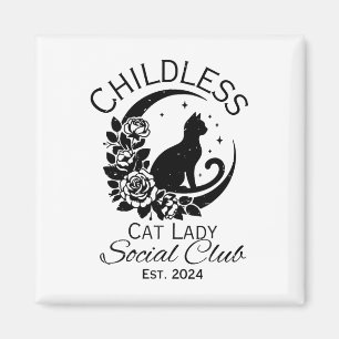 Kinderlose Katze Lady Social Club Meme Cat Kamala Magnet