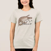 Kinderlose Katze Lady Tri-Blend Shirt (Vorderseite)