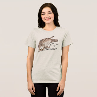 Kinderlose Katze Lady Tri-Blend Shirt