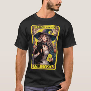 Kinderlose Katze Lady und ich stimmen ab T-Shirt