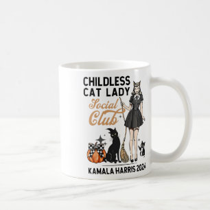 Kinderlose Katze Lady wählen Halloween Feministin Kaffeetasse