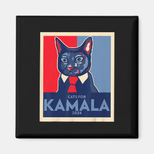 Kinderlose Katze Lady wählt Kamala Harris 2024 1 Magnet