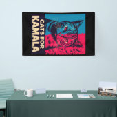 Kinderlose Katze Lady wählt Kamala Harris 2024 Banner (Messeveranstaltung)