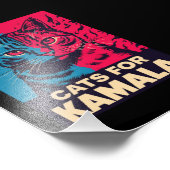 Kinderlose Katze Lady wählt Kamala Harris 2024 Fotodruck (Ecke)