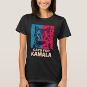 Kinderlose Katze Lady wählt Kamala Harris 2024 T-Shirt (Vorderseite)