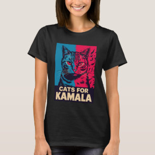 Kinderlose Katze Lady wählt Kamala Harris 2024 T-Shirt