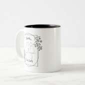 Kinderlose Katze Lady Zweifarbige Tasse (Vorderseite Links)