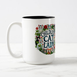 Kinderlose Katze Lady Zweifarbige Tasse