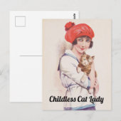 Kinderlose Katze Vintage Postkarte (Vorne/Hinten)