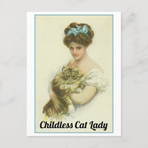 Kinderlose Katze Vintage Postkarte