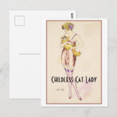 Kinderlose Katze Vintage Postkarte (Vorne/Hinten)