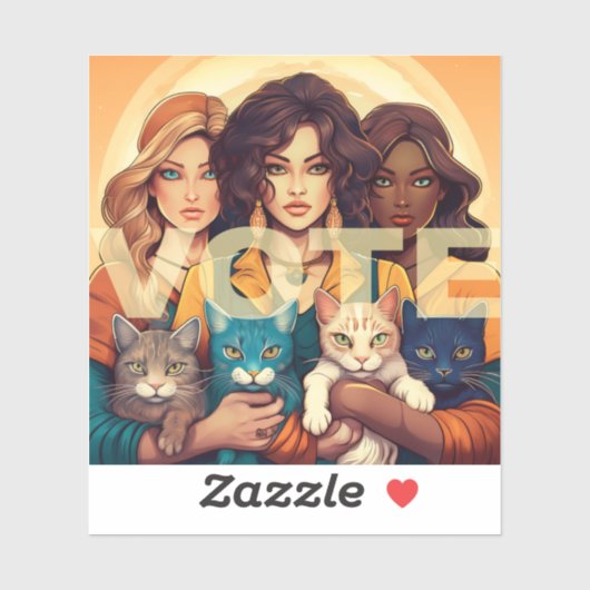 Kinderlose Katzen - Abstimmung Aufkleber (Blatt)