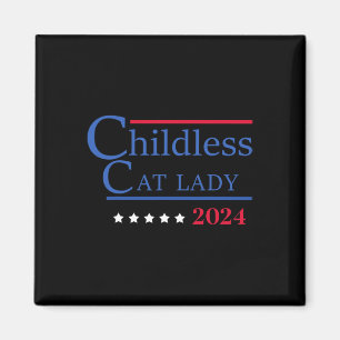 Kinderlose Katzen Dame 2024 Magnet
