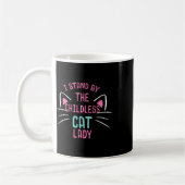 Kinderlose Katzen Damen Stand Kaffeetasse (Links)