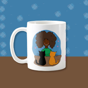 Kinderlose Katzen-Damen-Tasse Kaffeetasse
