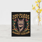 Kinderlose Katzen - Frauen gegen den Faschismus 1 Karte (Gelbe Blume)