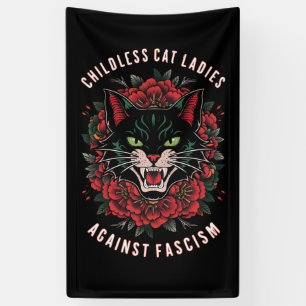 Kinderlose Katzen - Frauen gegen den Faschismus Banner