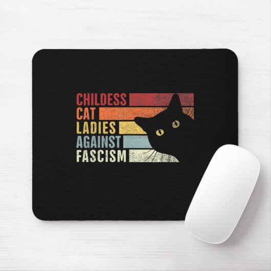 Kinderlose Katzen Frauen gegen den Faschismus Katz Mousepad (Mit Mouse)
