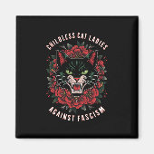 Kinderlose Katzen - Frauen gegen den Faschismus Magnet (Vorne)