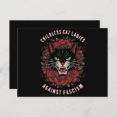 Kinderlose Katzen - Frauen gegen den Faschismus Postkarte (Vorne/Hinten)