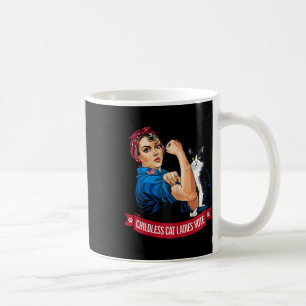 Kinderlose Katzen Frauen wählen Frauen Politische Kaffeetasse