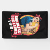 Kinderlose Katzen Frauen wählen Hund der Riveter H Banner (Horizontal)