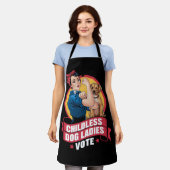Kinderlose Katzen Frauen wählen Hund der Riveter H Schürze (Getragen)