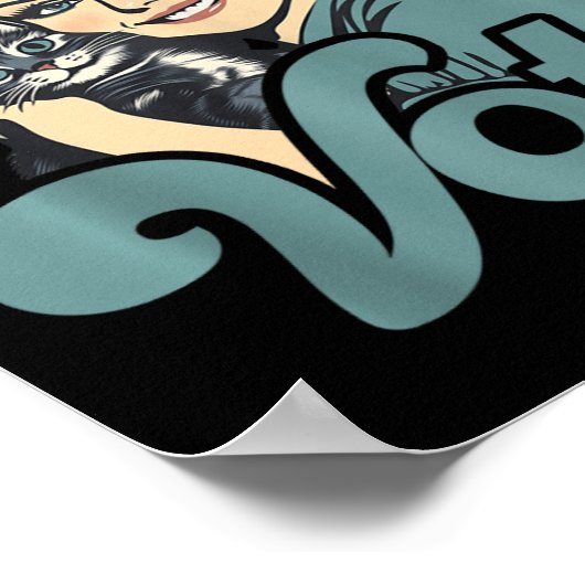 Kinderlose Katzen Frauen wählen Kamala Harris 2024 Poster (Ecke)