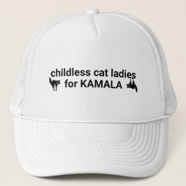 Kinderlose Katzen für Kamala lustige niedliche Kat Truckerkappe