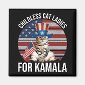 Kinderlose Katzen für Kamala Magnet (Vorne)