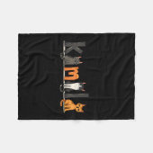 Kinderlose Katzen-Lady für Kamala Harris 2024 Femi Fleecedecke (Vorderseite (Horizontal))