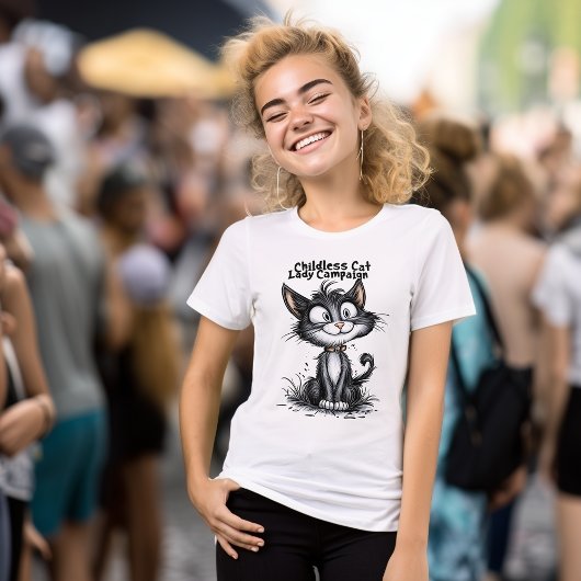 Kinderlose Katzen-Lady-Kampagne Tri-Blend Shirt