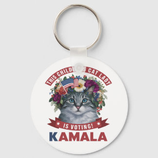 Kinderlose Katzen Ladys for kamala harris Schlüsselanhänger