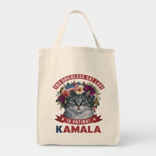 Kinderlose Katzen Ladys for kamala harris Tragetasche (Vorne)