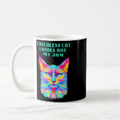 Kinderlose Katzen Ladys Funny Democratic Kaffeetasse (Links)