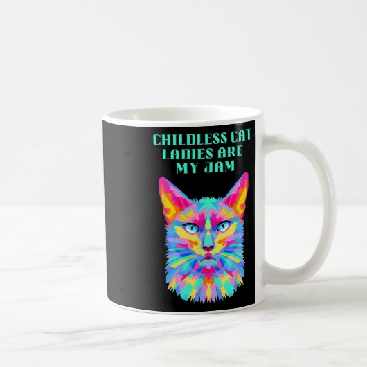 Kinderlose Katzen Ladys Funny Democratic Kaffeetasse (Rechts)