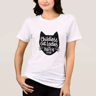 Kinderlose Katzen Ladys für Harris T-Shirt Tri-Blend Shirt