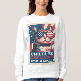 Kinderlose Katzen Ladys für Kamala harris | 2024 Sweatshirt