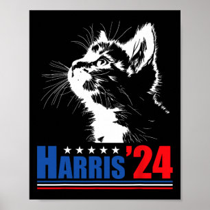 Kinderlose Katzen Ladys für Kamala Harris 24 US El Poster